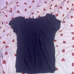 H&M Black Fitted Short Sleeve T-Shirt